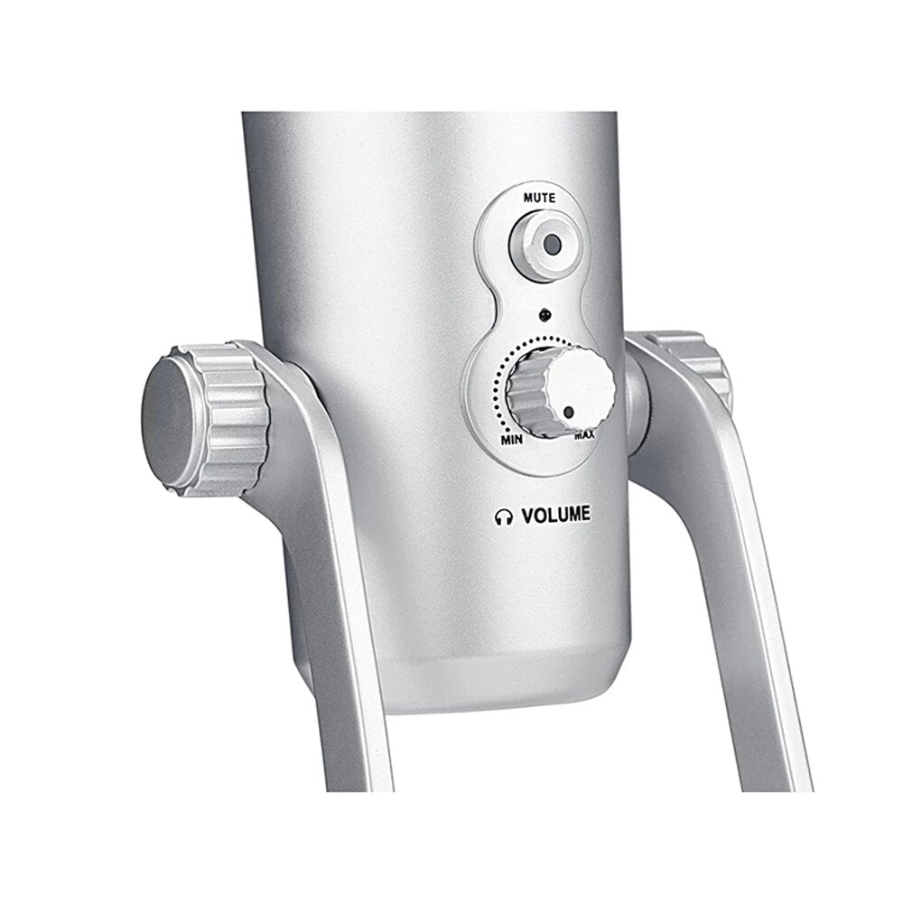 USB Microphone Stereo Condenser Mic for iPhone Android Smartphone Windows Computer Laptop PC Live Broadcast Interview