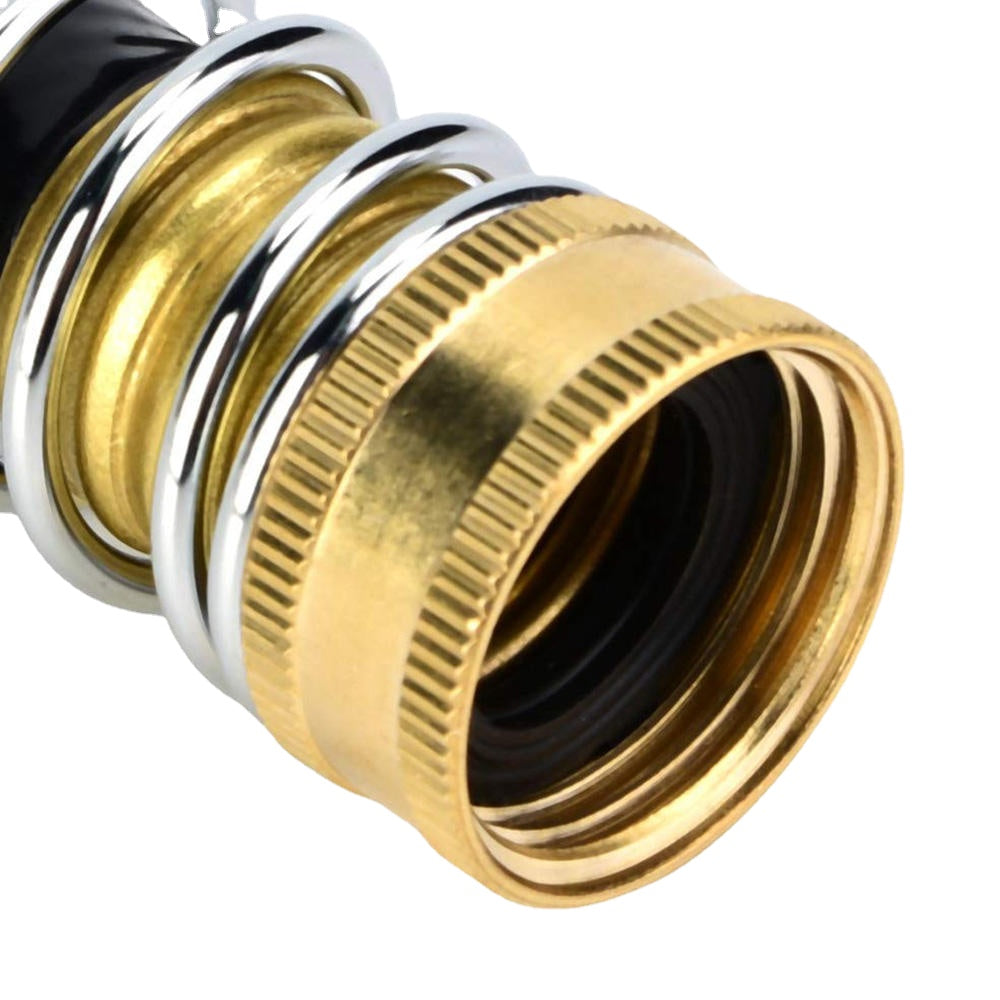 3/4'' Brass Coil Spring Hose Tube Threaded Garden Faucet Spring Coupling Adapter Hose Protector Irrigation Tap Connector Extension Pipes Fittings