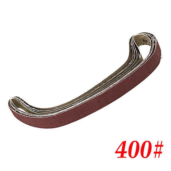 10pcs 15x452mm Sanding Belt 60-600 Grit for M10 Sander Adapter Polishing Machine