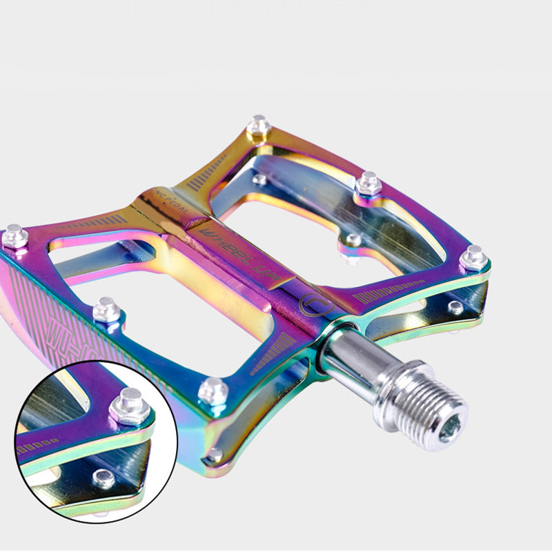 Colorful Aluminium Alloy Bearing Skidproof Bike Pedals Outdoor Cycling Bicycle Pedals
