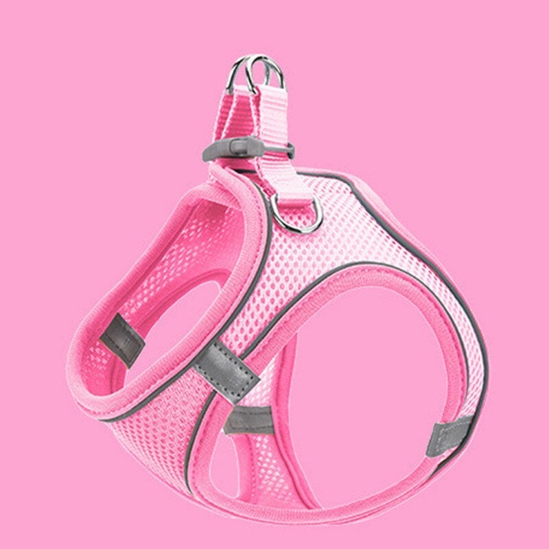 Pet Dog Cat Breathable Comfortable Strap Night Reflection Dog Strap with Safety Buckle Convenient for Outdoor Activities