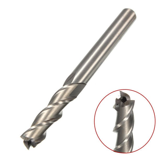 5pcs 6mm x 3 Flute HSS End Mill Cutter