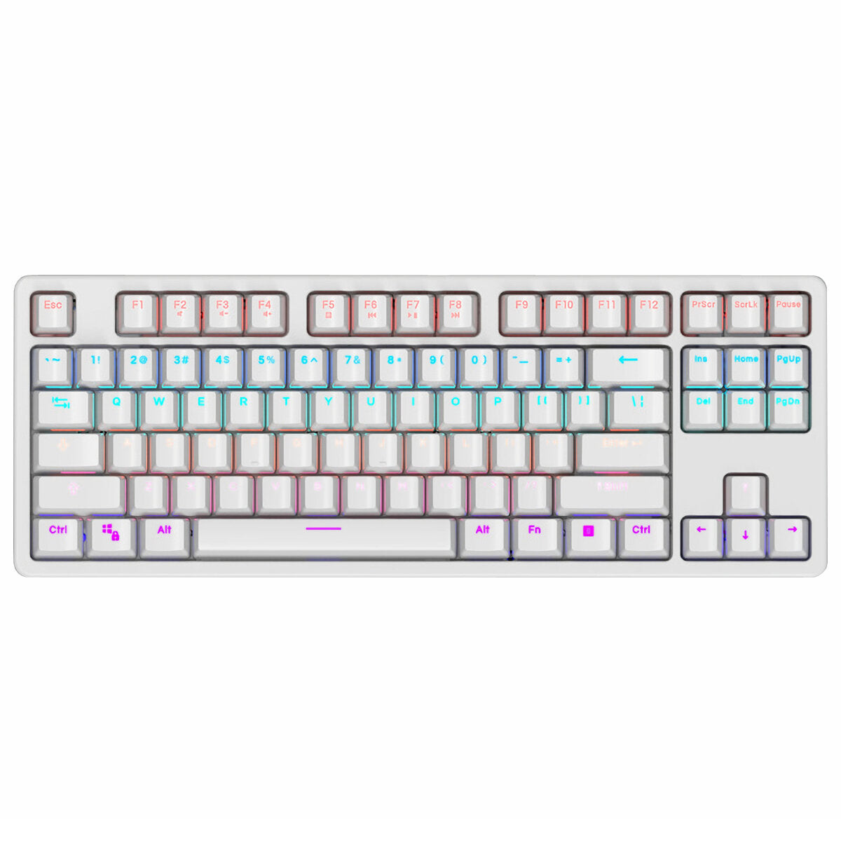 ABS Keycaps Mehcanical Keyboard 87 Keys RGB TKL Gaming Keyboard Removable Upper Cover For Office
