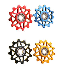Bicycle Bike Rear Derailleur Ceramic Guide Pulley 12T Positive and Negative Tooth Guide Wheel Cycling Bike Ceramics Bearing Guide Pulley