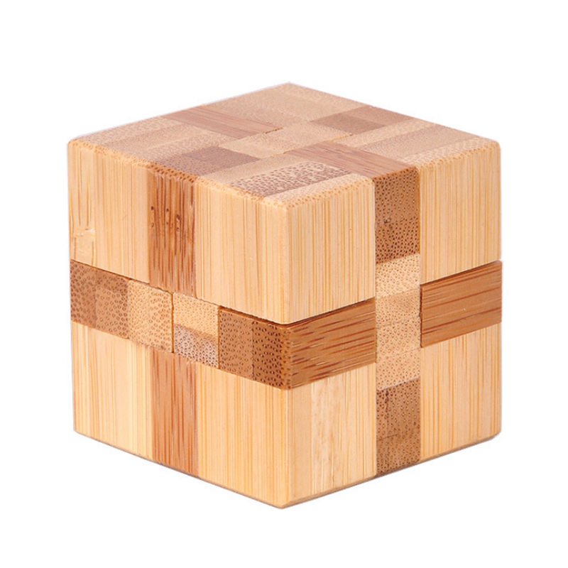 3D Interlocking Puzzles Game Toys Bamboo Small Size For Adults Kids IQ Brain Teaser Kong Ming Lock