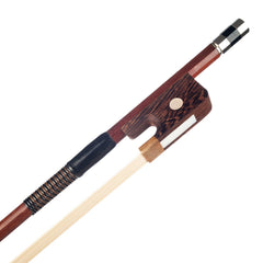 4/4 Double Bass Bow French Style Brazilwood Stick with Wenge Frog Sheep Skin Grip White Horsehair