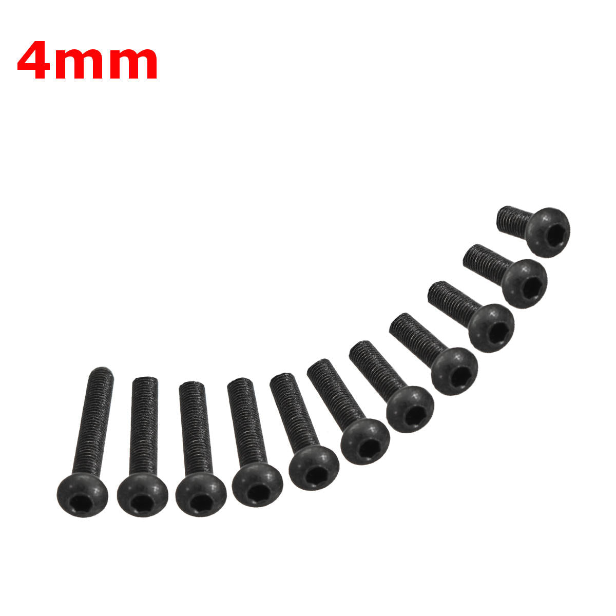 50Pcs Metric M3 304 Stainless Steel A2 Button Head Hex Socket Cap Screw Allen Bolt 10.9 Grade