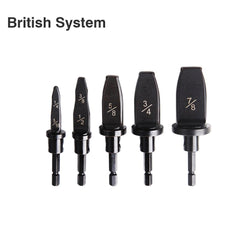 5pcs Swaging Tool Pipe Expander Tube Expander Household Drill Bit Set