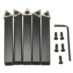5pcs 1/2 Inch Shank Indexable Lathe Set Turning Tool Holder For TCMT16T3 Carbide Insert