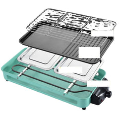 Portable Electric BBQ Grill Teppanyaki Smokeless Barbeque Hot Pan Plate Table