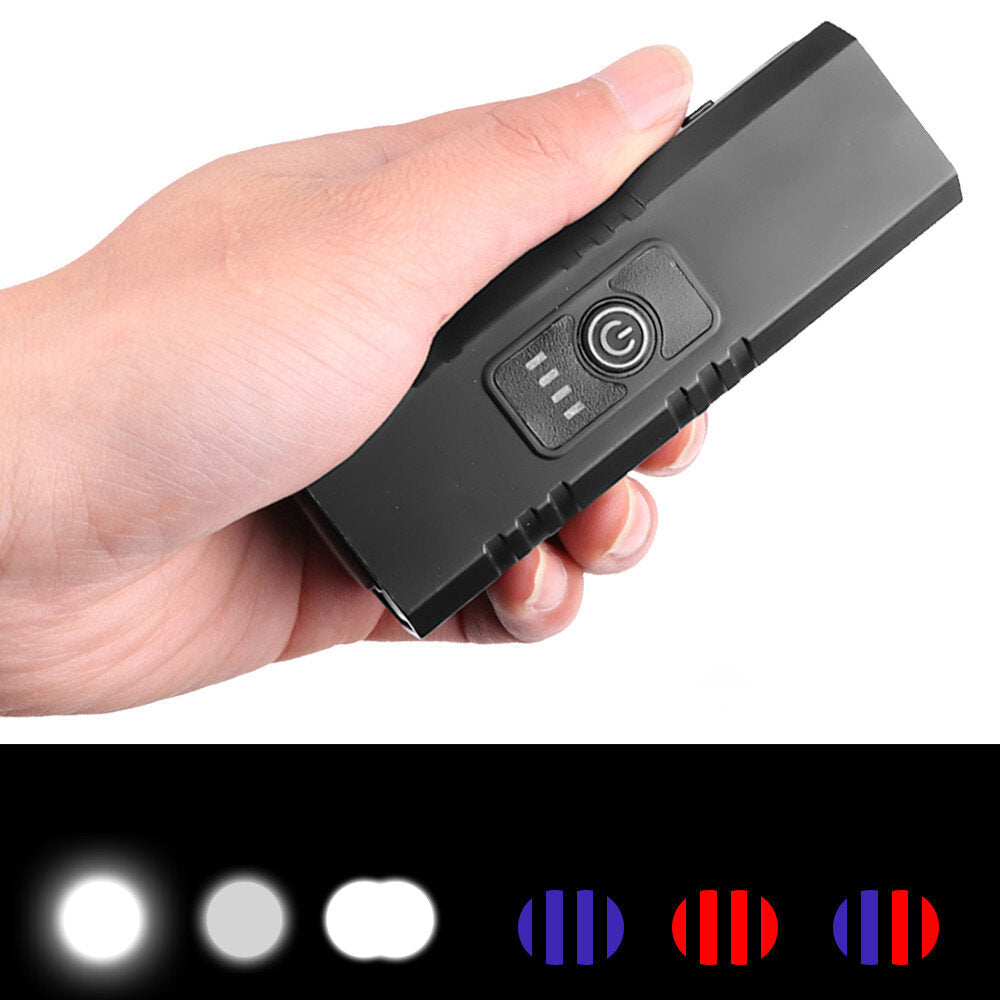 Bike Headlight USB Rechargeable Waterproof 1200mAh 3 Modes MTB Front Lamp Ultralight Flashlight
