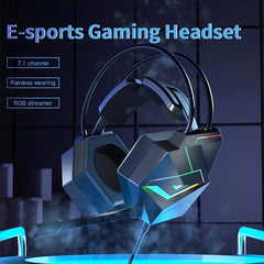 Gaming Headset Noise Canceling Headphone Surround Sound LED Light with Mic