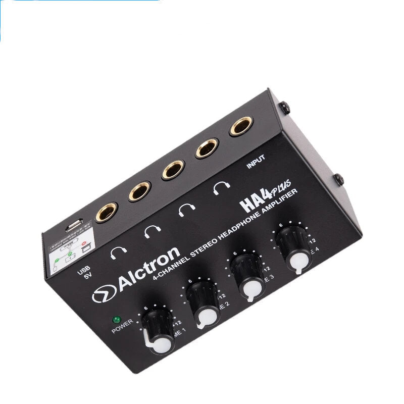 Channel Stereo Mini Headphone Amplifier USB Port Powered Recording Studio Headphone Splitter