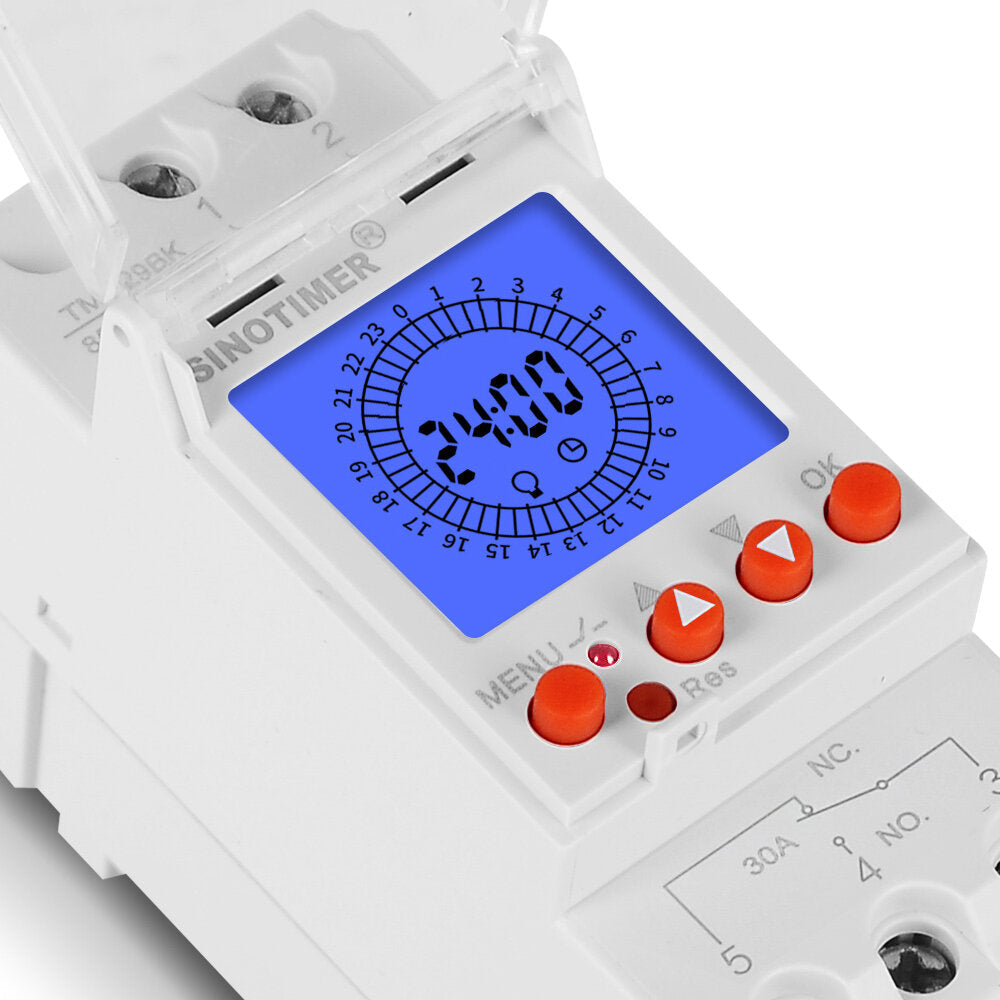 LCD Digital Analogue Time Switch Replaceable Battery 85-265V 16A 30A 24 Hours
