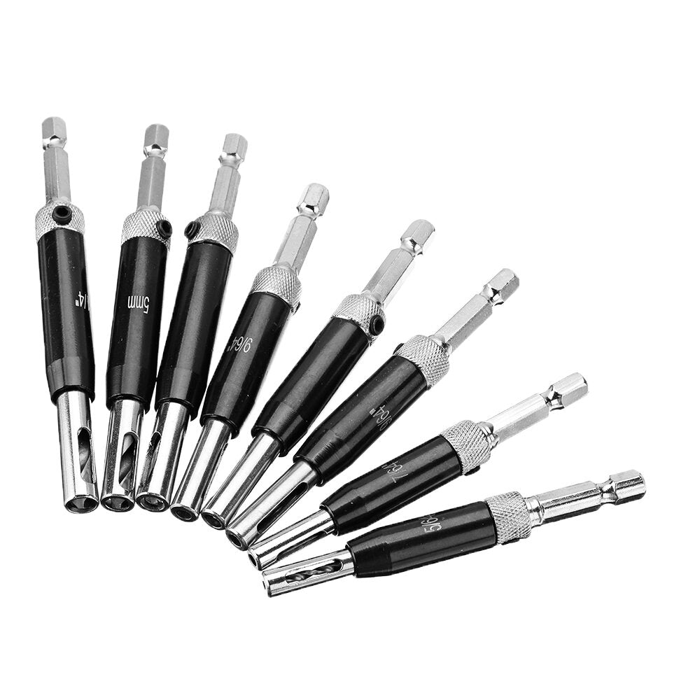 8pcs 16pcs Self Centering Door Hinges Drill Bit Hole Puncher Reaming Tool Countersink Drill Bit