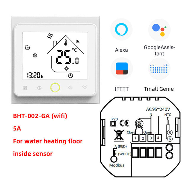 Wifi Smart Thermostat 3A Temperature Controller APP Remote Control for Water/Gas Boiler Work With Alexa Google Home