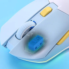 Dual Mode Mouse RGB 2.4GHz Wireless Wired Gaming Mouse with Charging Dock Built-in 930mAh Recharging Battery with Macro Set for PC Laptop