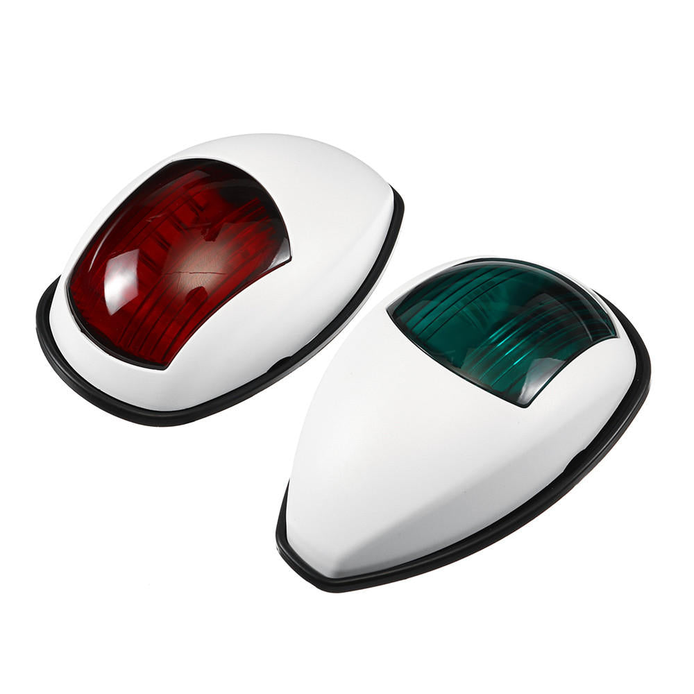 Pair LED White 12V Marine Boat Yacht Starboard Port Bow Navigation Signal Lights Lamps