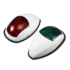 Pair LED White 12V Marine Boat Yacht Starboard Port Bow Navigation Signal Lights Lamps