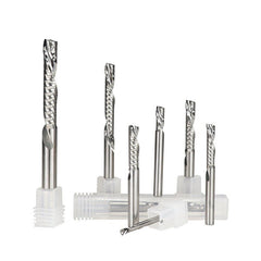 4-8mm Shank Left Hand Tungsten Carbide Milling Cutter End Mill Single Flute Spiral Cutters Engraving Tool