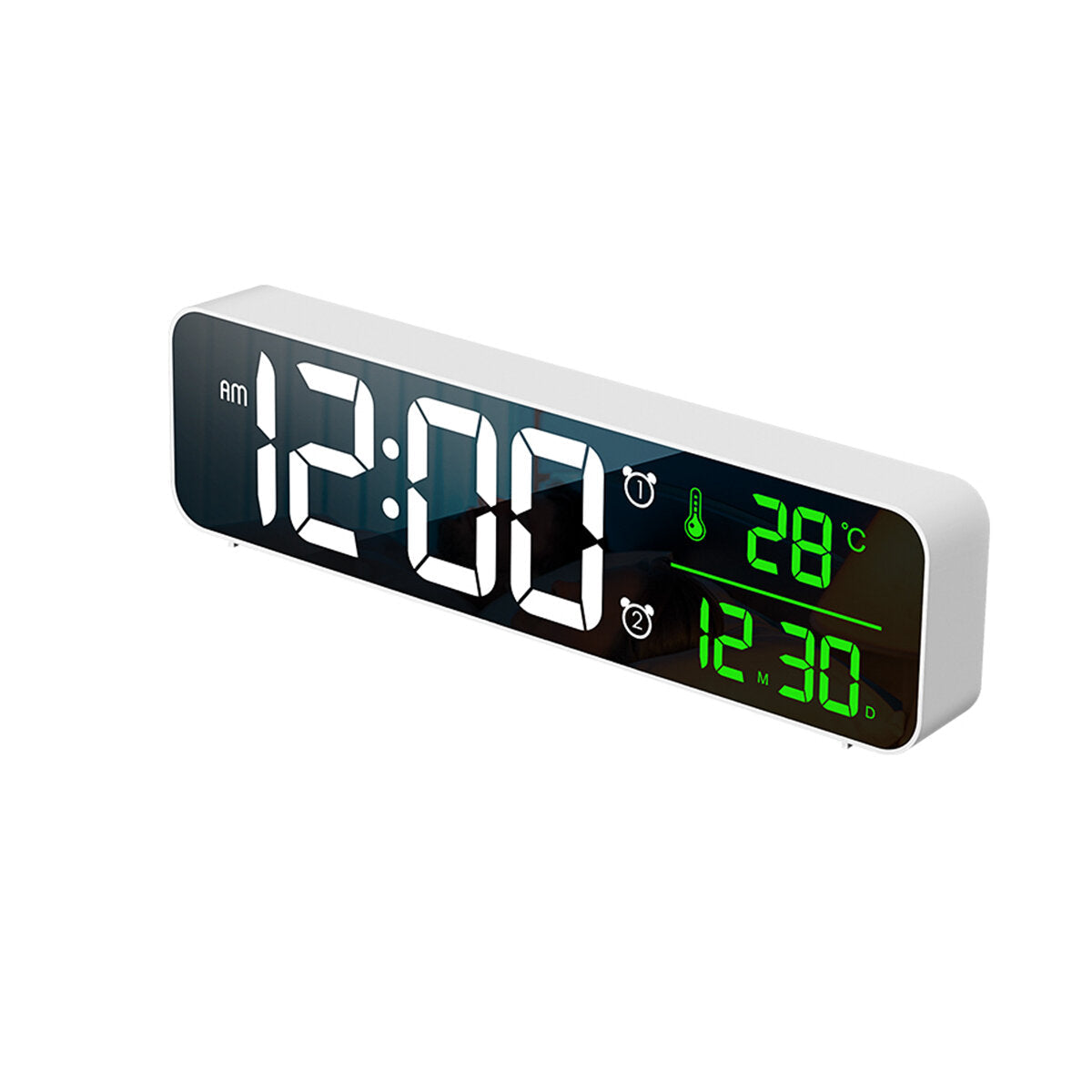 LED Digital Alarm Clock Wired Watch for Bedroom Table Digital Snooze Mirror Clock
