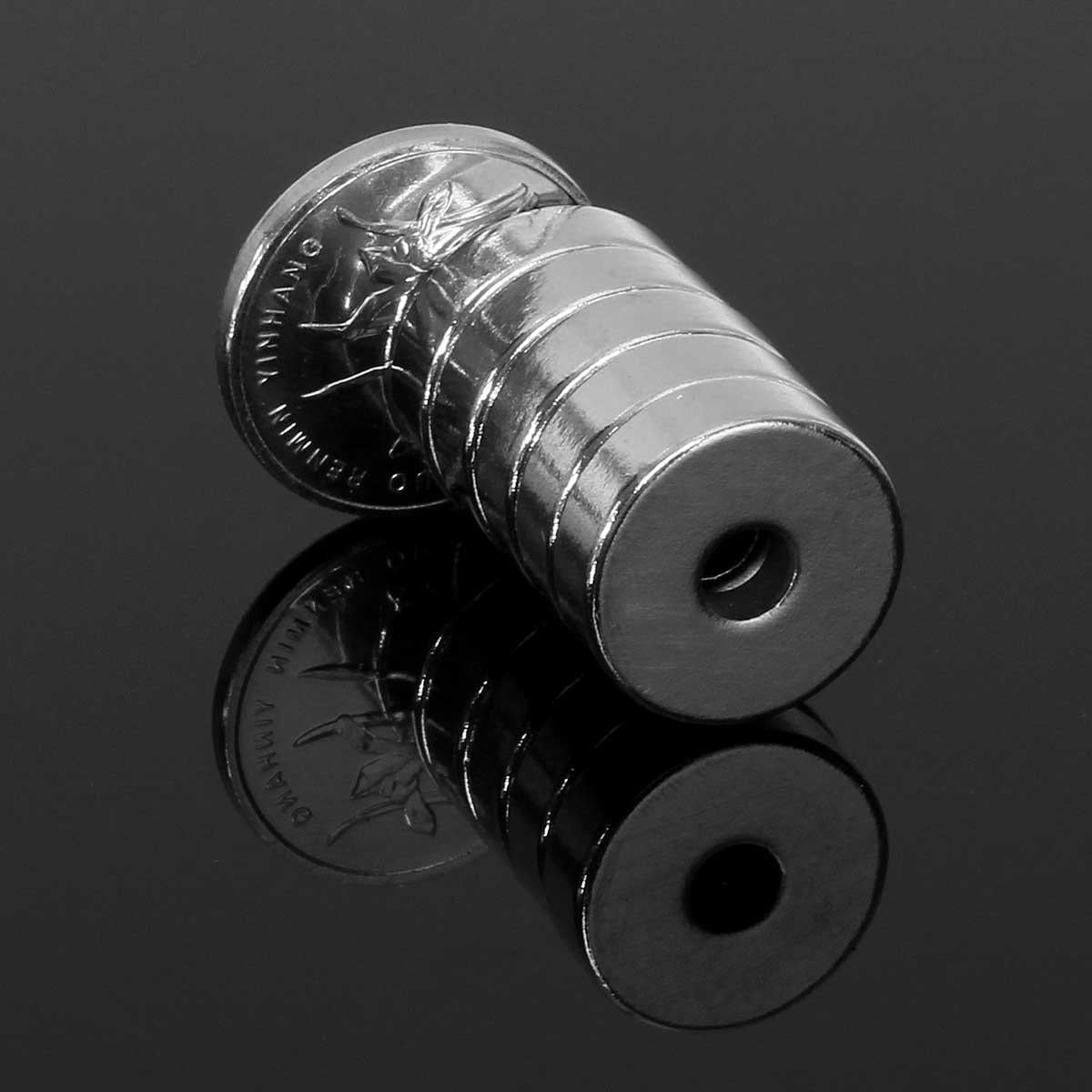 5pcs 15x5mm Countersunk Ring Magnets With 5mm Hole Strong Round Rare Earth Neodymium Magnet