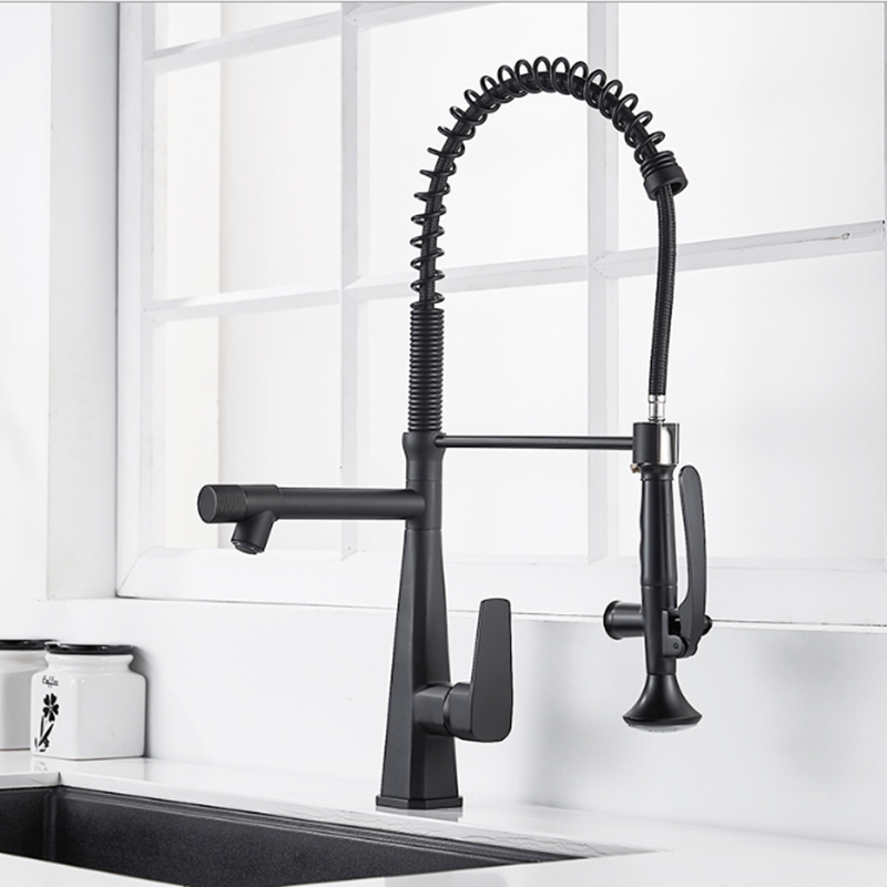 Kitchen Faucet with Flexible Pull-Down Sprayer