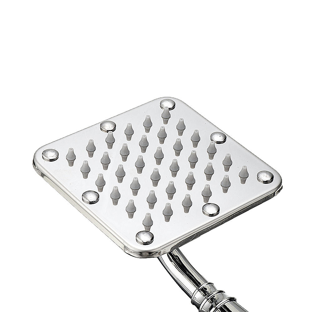 Stainless Steel Square Shape Silicone Water Outlet Bathroom Rainfall Shower Head