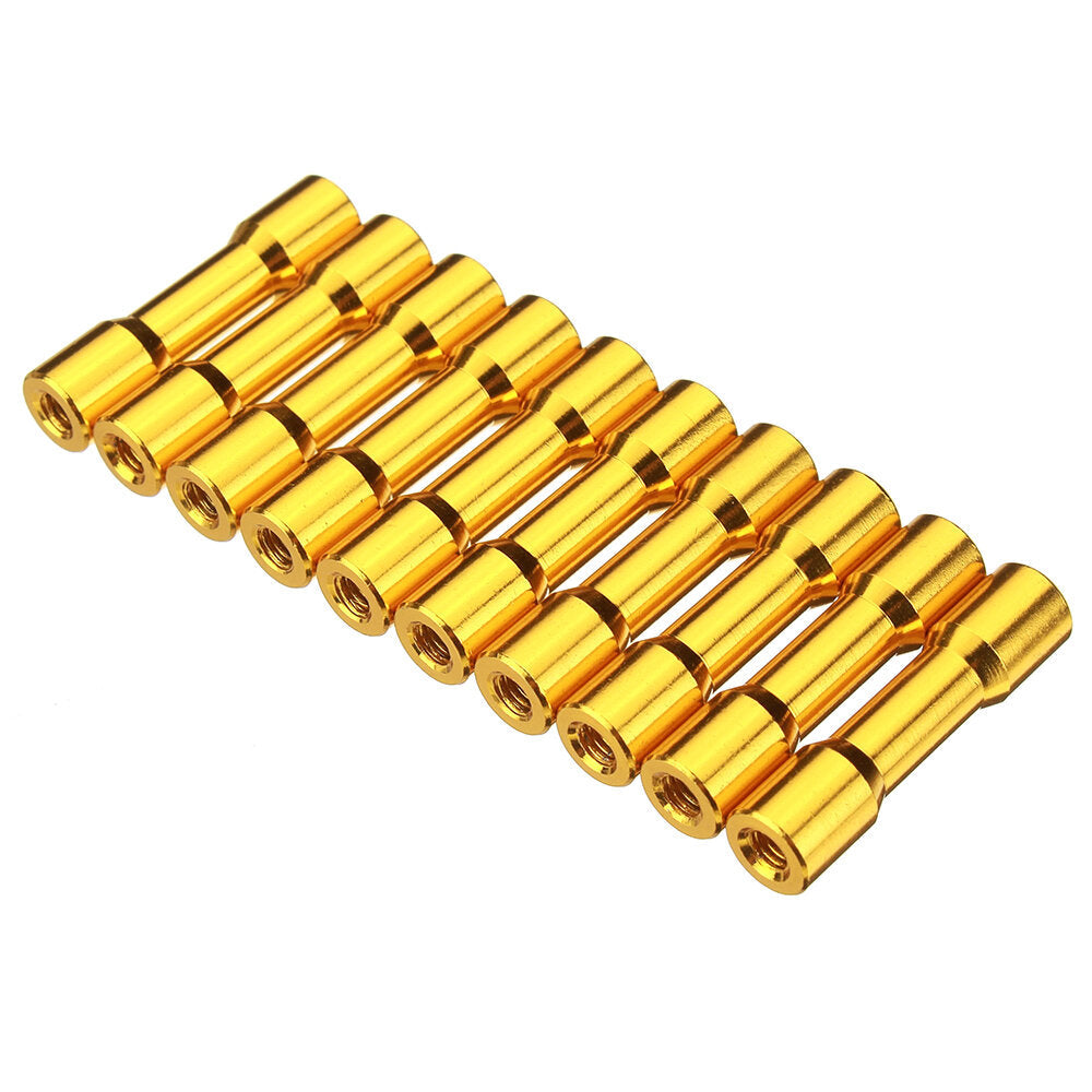 M3AS12 10Pcs M3 25mm Aluminum Alloy Standoff Spacer Round Column MultiColor Smooth Surface