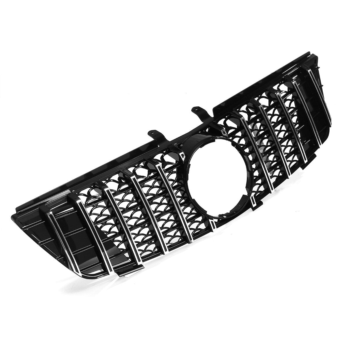 Chrome Silver GTR Style Front Grill Grille For Mercedes-Benz ML Class