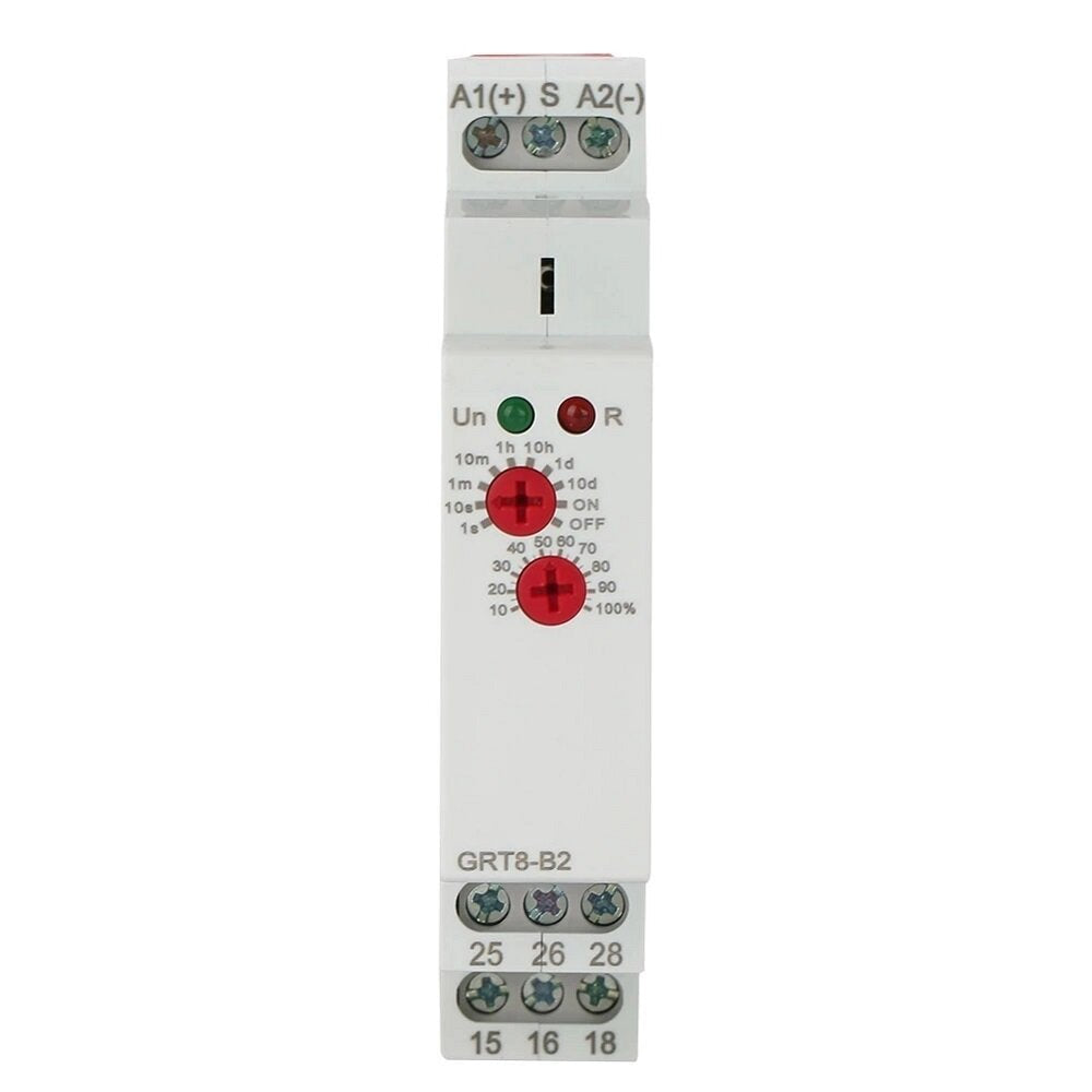 Mini Power Off Delay Time Relay Timer Relay 35mm DIN Rail Single Function Control,230V AC/DC12V-240V