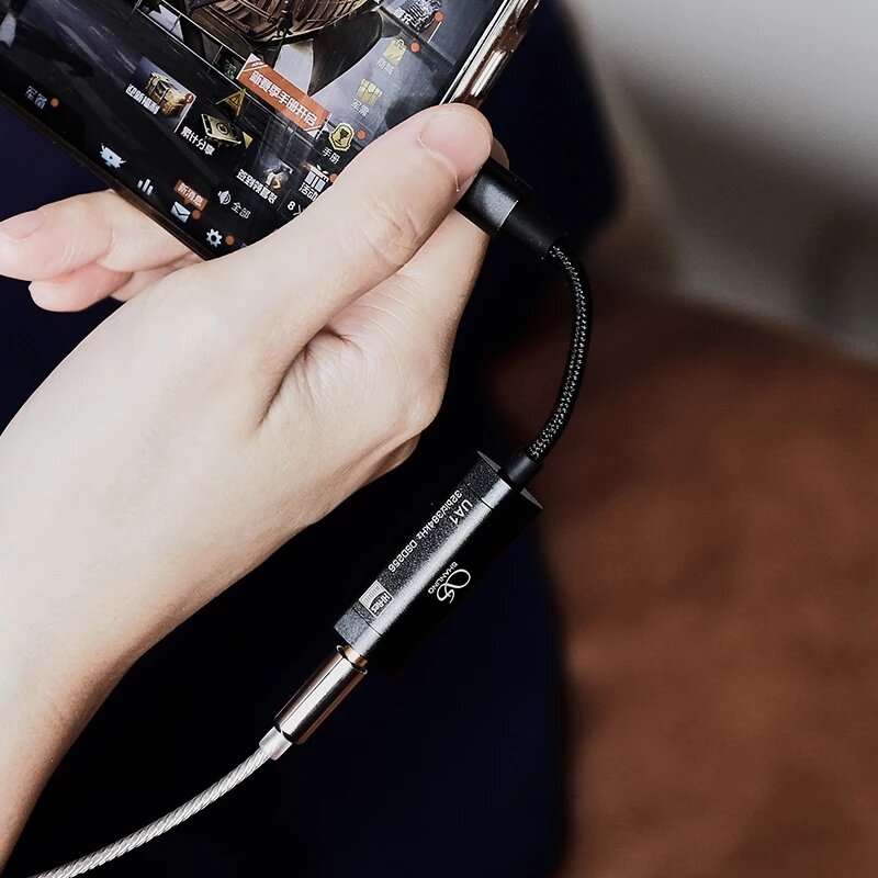 USB DAC AMP Audio ES9218P Chip Adapters Type-C To 3.5mm Cable PCM 32/384 and DSD256 for Android Windows