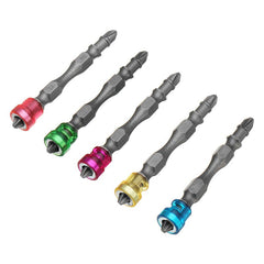 5pcs Double Head 65mm S2 Alloy PH2 Phillips Magnetic Screwdriver Bits 1/4 Inch Hex Shank
