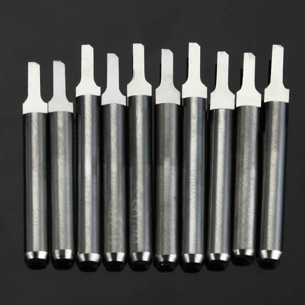 10pcs 3.175mm Shank 1.5x6mm Tungsten Steel Parallel Milling Cutter Engraving Bits