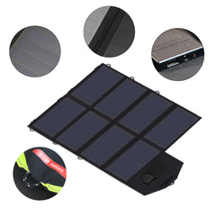 18V 40W Portable Solar Panel Charger Dual Ports Solar Cell for Phone Tablet Laptops Camping Hiking Accessories