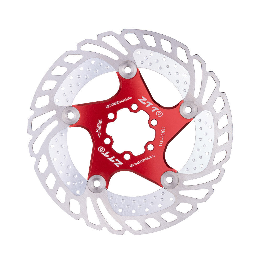 140/160/180/203mm Aluminum Alloy Steel Metal Heat Dissipation Six Spike Disks Bicycle Floating Discs Mountain Bike Floating Discs
