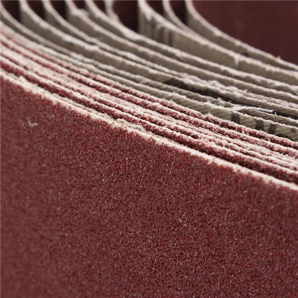 10pcs 15x122cm 60 Grit Alumina Abrasive Sanding Belts Oxide Abrasive Strips