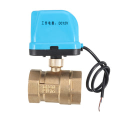 DC 12V 1/2" 3/4" 1" 1-1/4" Motorized Electric Brass Ball Valves 3 Wire Full Port Valve