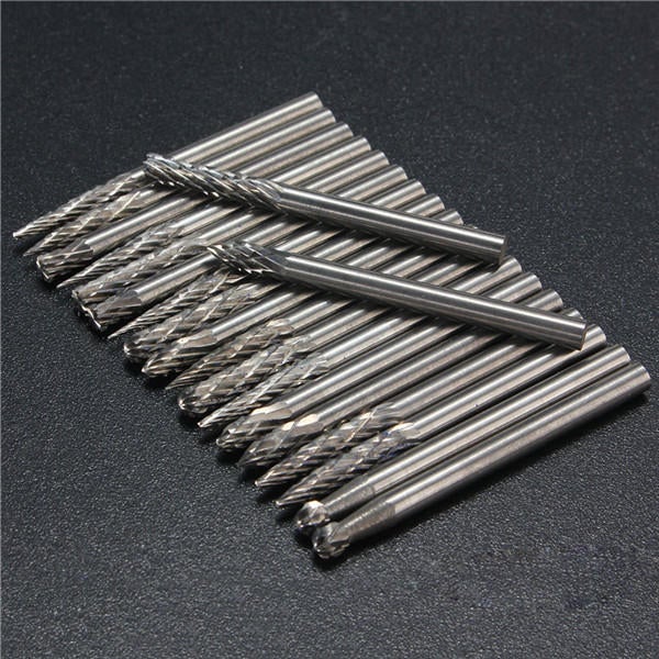 20pcs 1/8 Inch Shank Tungsten Carbide Cutter Rotary Burr Set
