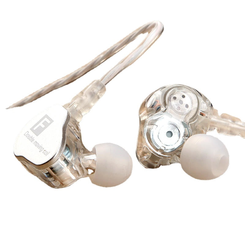 Portable Wired Control In-ear Earphone 3.5mm Jack Hi-Fi Stereo Waterproof Dual Unit With Mic