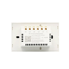 US WiFi+RF Smart Lights Wall Touch Switch APP Voice Remote Control Wireless Lamp Smart Home Switch,2 Gang 1/2 Way