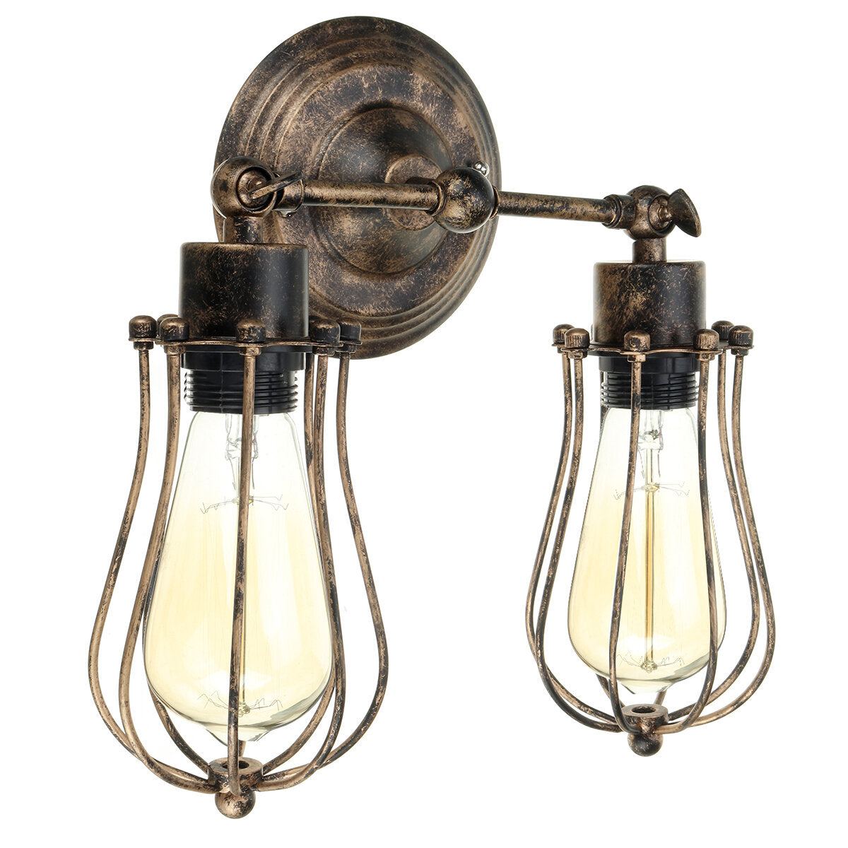 Industrial Wall-mounted Metal Cage Wall Sconce Lampshade Light Shade Without Bulb