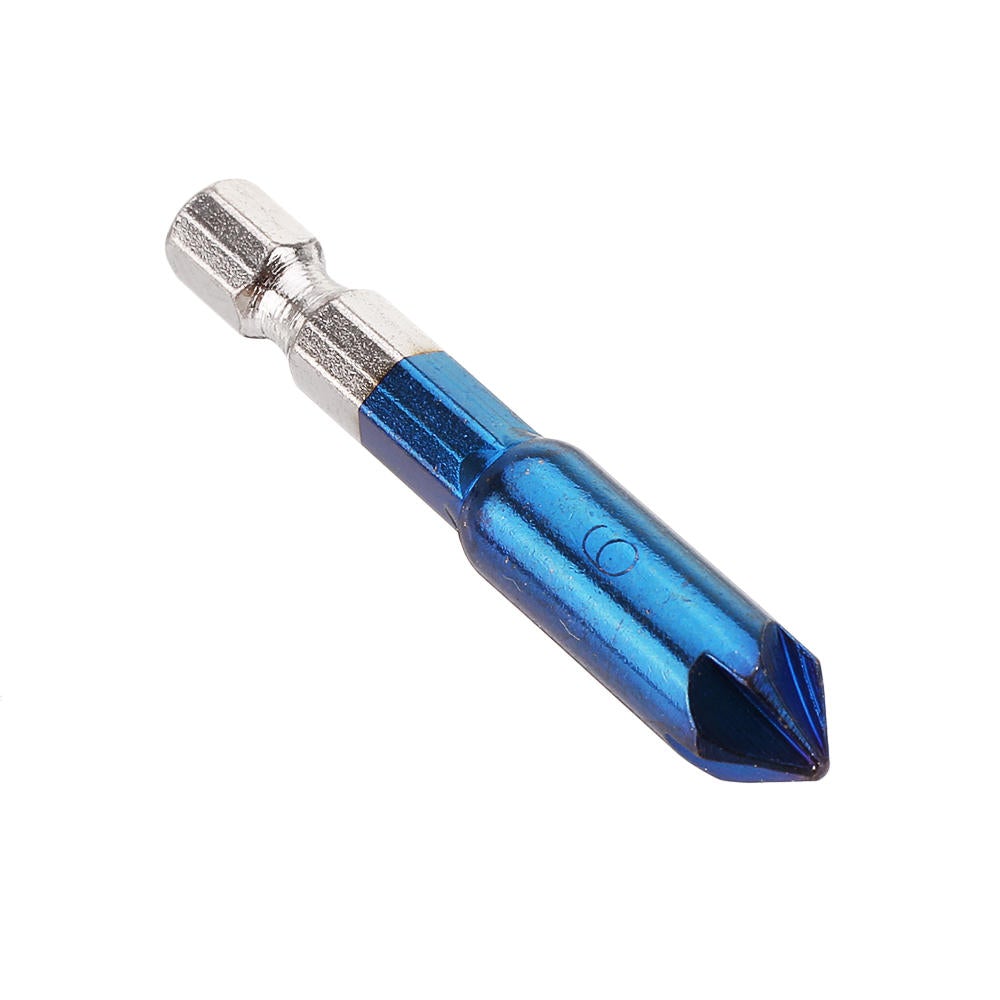 6pcs 6-19mm Countersink Drill Bit 5 Flutes Hex Shank Nano Blue Coated Chamfer Cutter Set