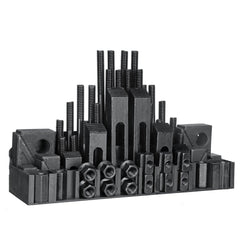 58pcs Clamping Tools Kit For Milling / Drilling M12 Studs 14mm Slot Step Block Set