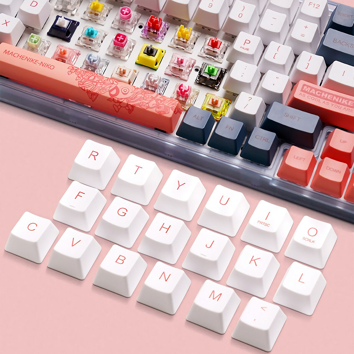 Mechanical Gaming Keyboard Triple-Mode Programmable 100 Keys PBT Keycaps 3/5-Pin Hot Swappable For Type-C Wired Bluetooth 2.4G Wireless