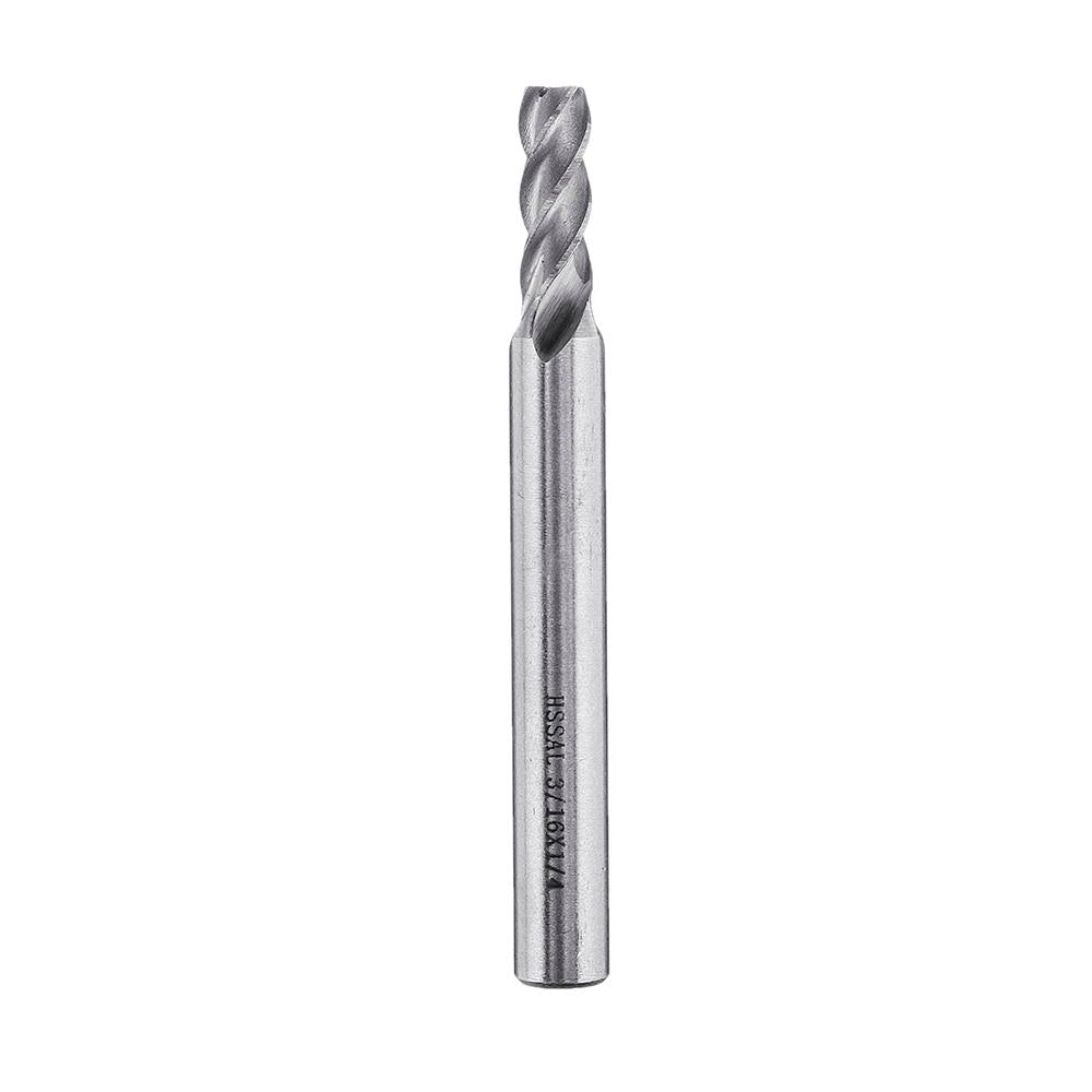 6pcs 3/16-5/8" Imperial Milling Cutter Set High Speed Steel CNC Milling Bit Spiral End Mill Cutter