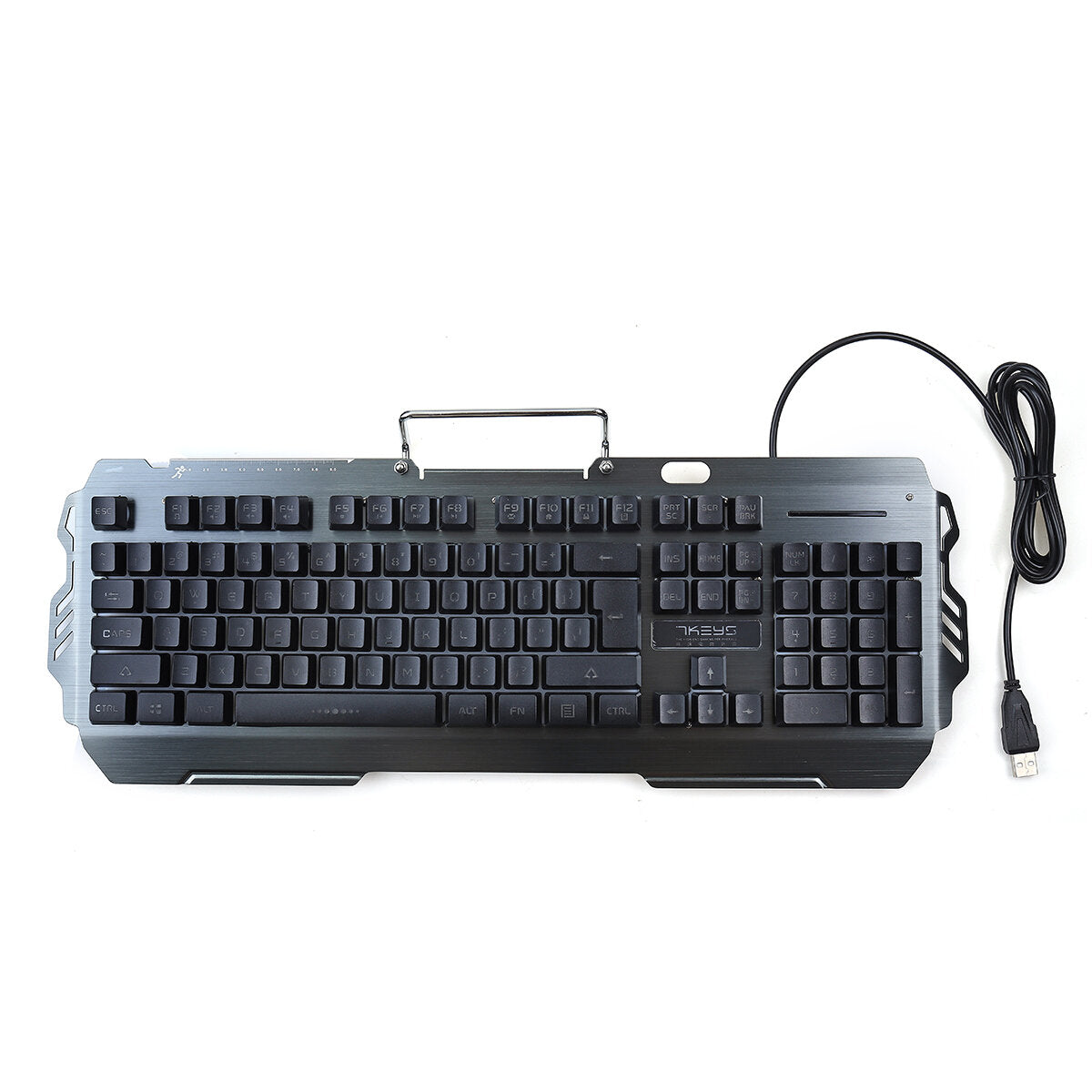 104 Keys PC Gaming Keyboard Mechanical Feeling Waterproof LED Backlight Computer Keyboard with Phone Holder