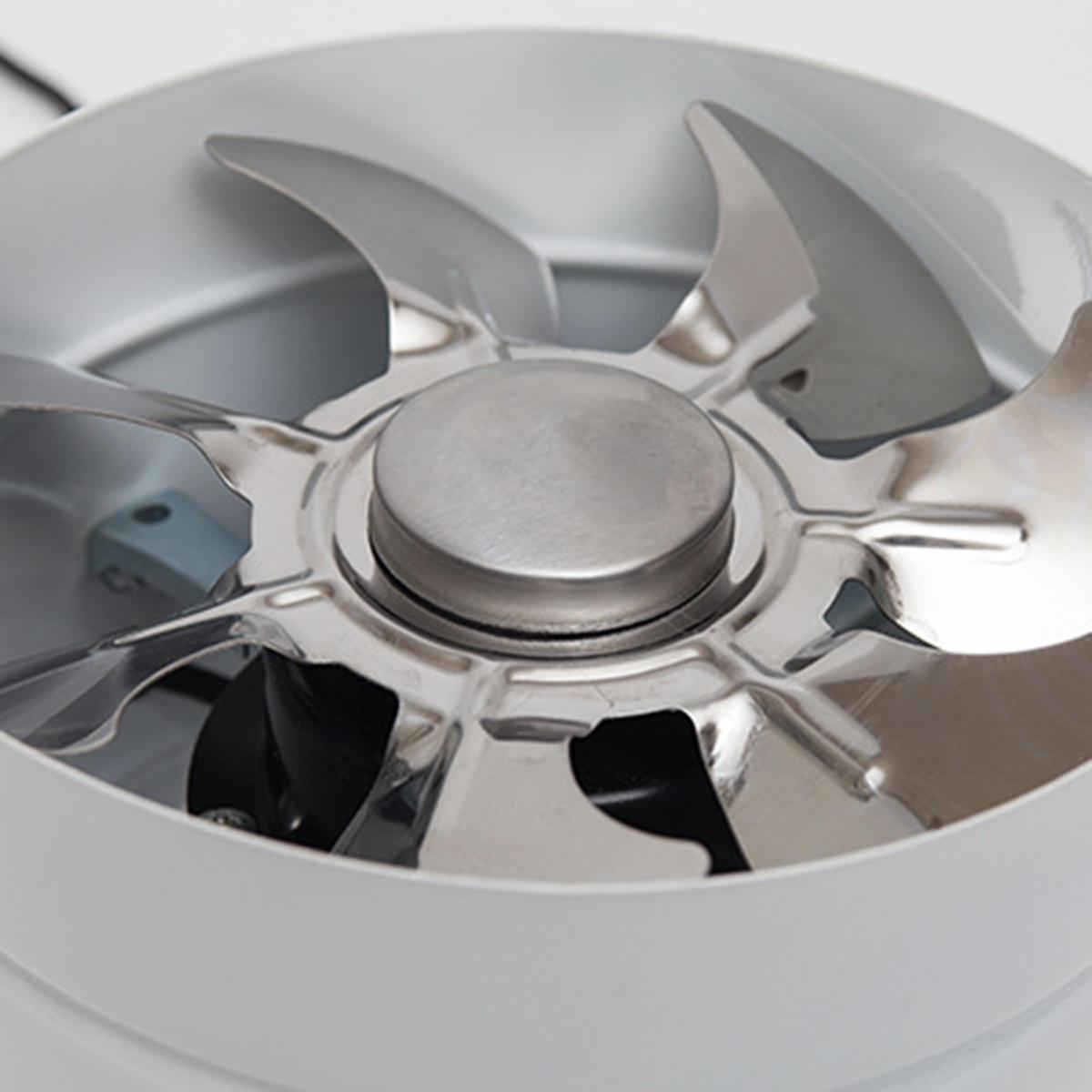 6Inch Inline Duct Fan Booster Exhaust Blower Air Cooling Vent Metal Blades