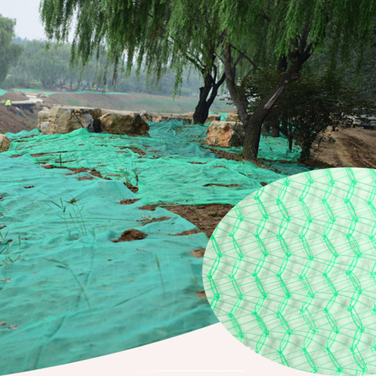 Green Shade Net Windbreak Dust and Sun Protection Soil Cover Net Garden Fence Greenhouse Net