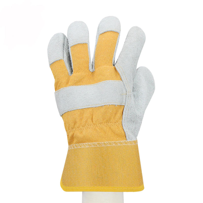 Gardening Protective Work Gloves Cow Split Leather Transport Driving Carrying Factory Working Glove